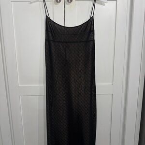 Miaou Black Dress with Delicate Straps